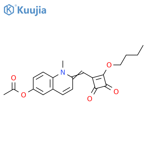 3-Cyclobutene-1,2-dione,3-[[6-(acetyloxy)-1-methyl-2(1H)-quinolinylidene]methyl]-4-butoxy- structure