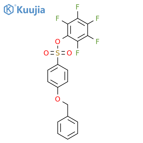 Benzenesulfonic acid, 4-(phenylmethoxy)-, pentafluorophenyl ester structure