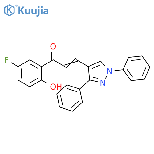 2-Propen-1-one,3-(1,3-diphenyl-1H-pyrazol-4-yl)-1-(5-fluoro-2-hydroxyphenyl)- structure