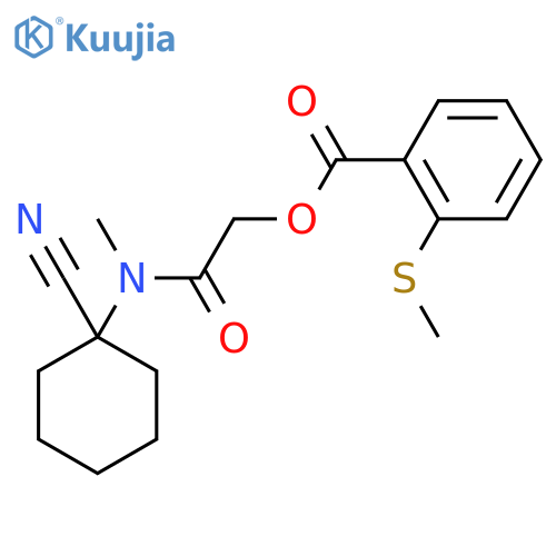 [(1-Cyanocyclohexyl)(methyl)carbamoyl]methyl 2-(methylsulfanyl)benzoate structure