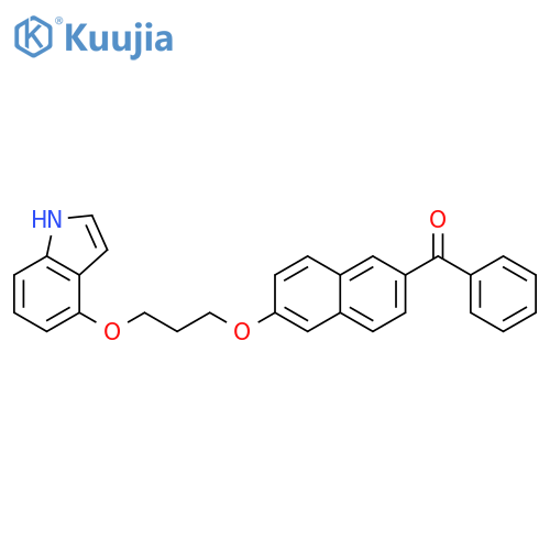 Methanone, [6-[3-(1H-indol-4-yloxy)propoxy]-2-naphthalenyl]phenyl- structure