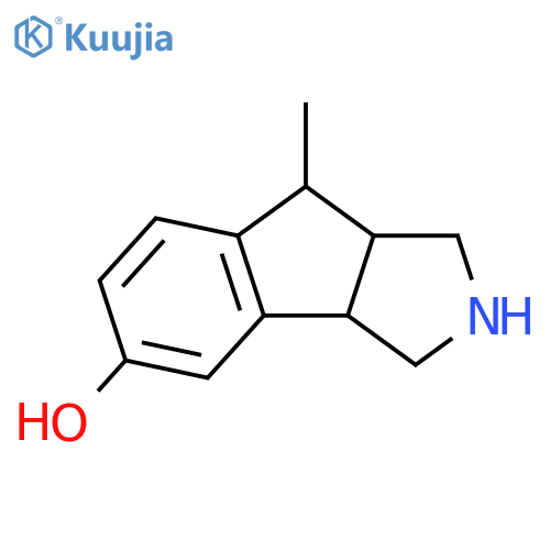 Indeno[1,2-c]pyrrol-5-ol, 1,2,3,3a,8,8a-hexahydro-8-methyl- structure