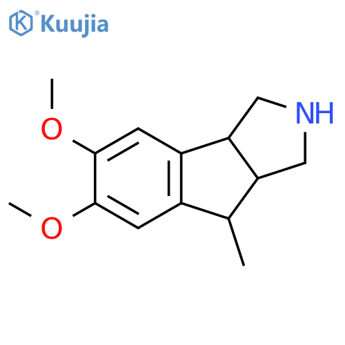 Indeno[1,2-c]pyrrole, 1,2,3,3a,8,8a-hexahydro-5,6-dimethoxy-8-methyl- structure