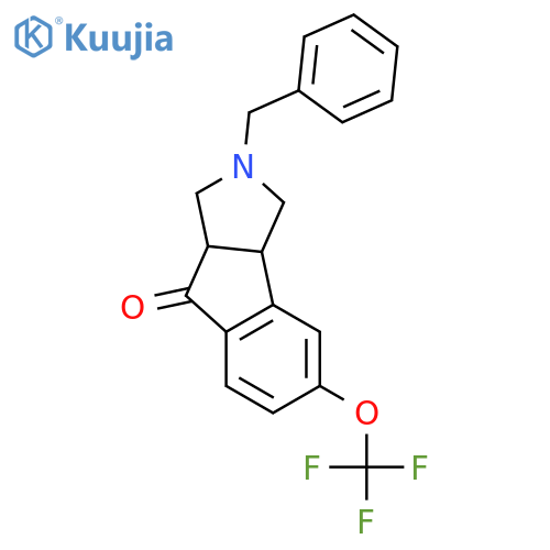 Indeno[1,2-c]pyrrol-8(1H)-one,2,3,3a,8a-tetrahydro-2-(phenylmethyl)-5-(trifluoromethoxy)- structure