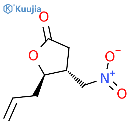 2(3H)-Furanone, dihydro-4-(nitromethyl)-5-(2-propenyl)-, (4R,5R)-rel- structure