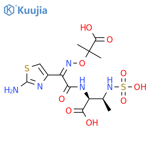 (2S,3S)-2-(2Z)-2-(2-Amino-4-thiazolyl)-2-(1-carboxy-1-methylethoxy)iminoacetylamino-3-(sulfoamino)butanoic Acid structure
