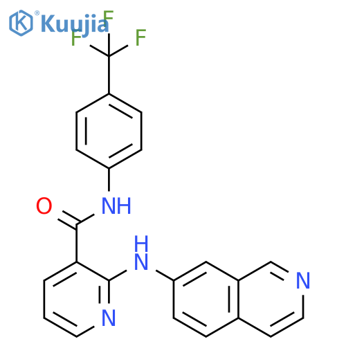 3-Pyridinecarboxamide,2-(7-isoquinolinylamino)-N-[4-(trifluoromethyl)phenyl]- structure