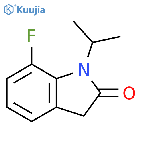 7-fluoro-1,3-dihydro-1-(1-methylethyl)-2H-Indol-2-one structure
