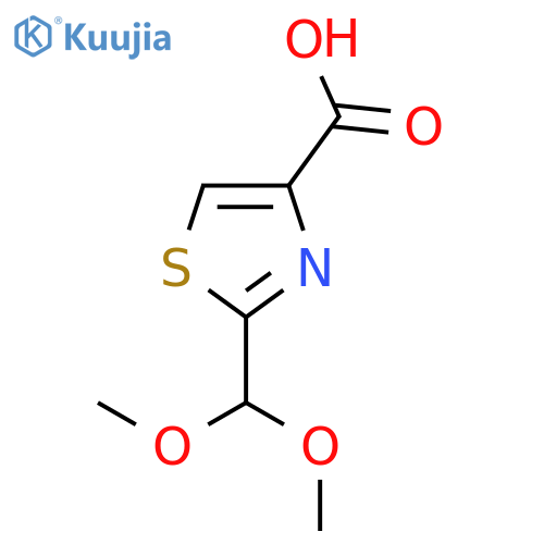 4-Thiazolecarboxylic acid, 2-(dimethoxymethyl)- structure