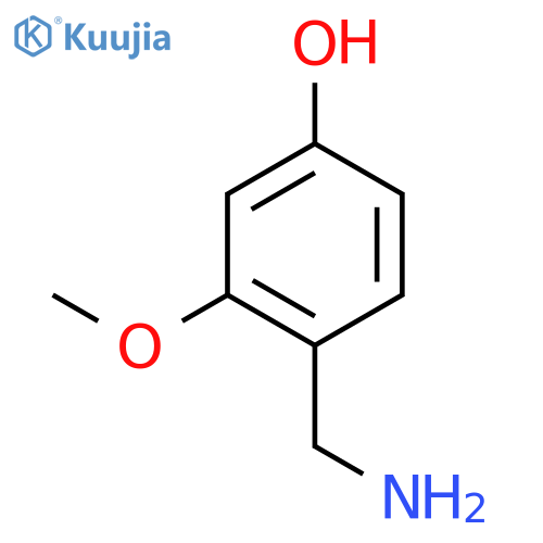 4-(aminomethyl)-3-methoxyphenol structure