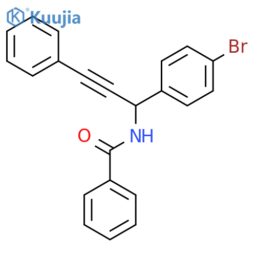 Benzamide, N-[(1S)-1-(4-bromophenyl)-3-phenyl-2-propynyl]- structure