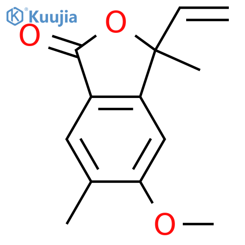 3-ethenyl-5-methoxy-3,6-dimethyl-2-benzofuran-1(3H)-one structure