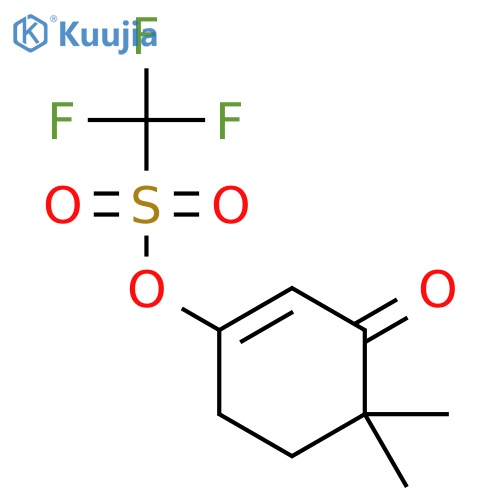 Methanesulfonic acid, trifluoro-, 4,4-dimethyl-3-oxo-1-cyclohexen-1-ylester structure