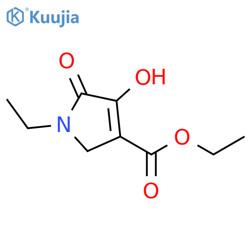 1-ethyl-2,5-dihydro-4-hydroxy-5-oxo-1H-Pyrrole-3-carboxylic acid ethyl ester structure