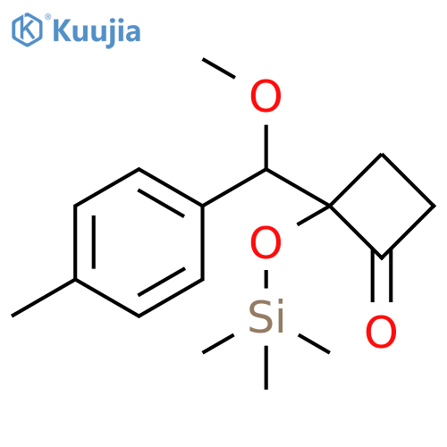 Cyclobutanone,2-[methoxy(4-methylphenyl)methyl]-2-[(trimethylsilyl)oxy]- structure