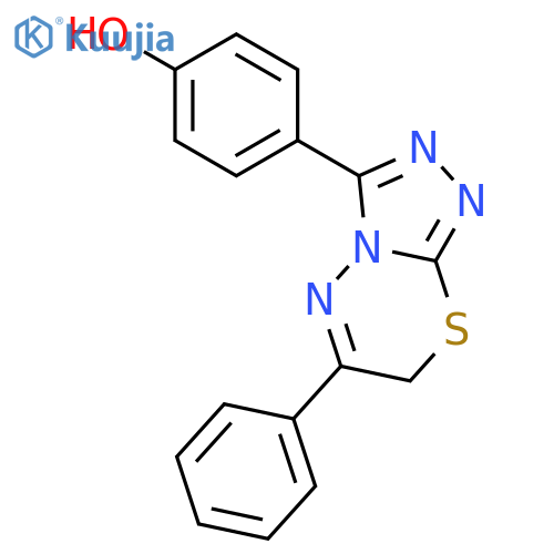 Phenol, 4-(6-phenyl-7H-1,2,4-triazolo[3,4-b][1,3,4]thiadiazin-3-yl)- structure