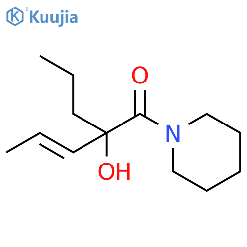 Piperidine, 1-[(3E)-2-hydroxy-1-oxo-2-propyl-3-pentenyl]- structure