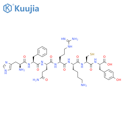 L-Tyrosine,L-histidyl-L-phenylalanyl-L-glutaminyl-L-arginyl-L-lysyl-L-cysteinyl- structure