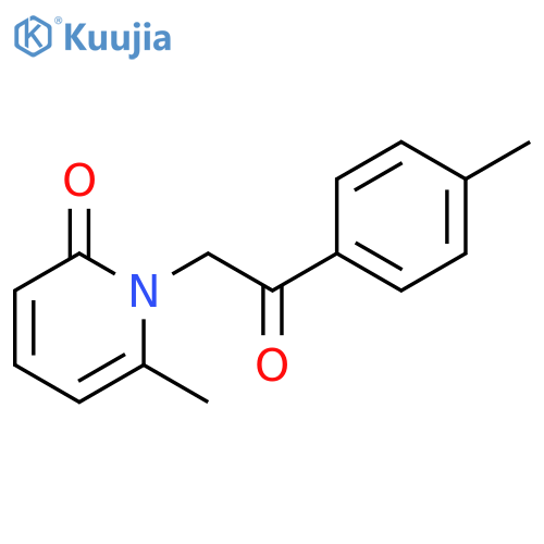 2(1H)-Pyridinone, 6-methyl-1-[2-(4-methylphenyl)-2-oxoethyl]- structure