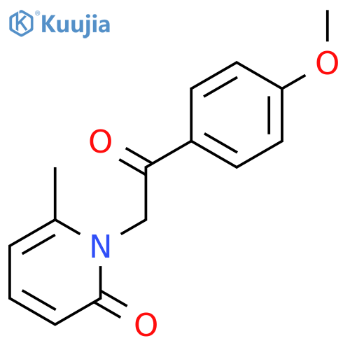 2(1H)-Pyridinone, 1-[2-(4-methoxyphenyl)-2-oxoethyl]-6-methyl- structure