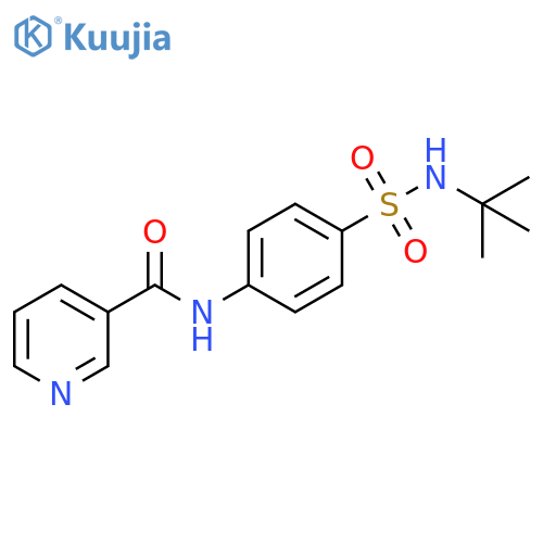 N-4-(tert-butylsulfamoyl)phenylpyridine-3-carboxamide structure
