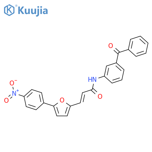 2-Propenamide, N-(3-benzoylphenyl)-3-[5-(4-nitrophenyl)-2-furanyl]-,(2E)- structure