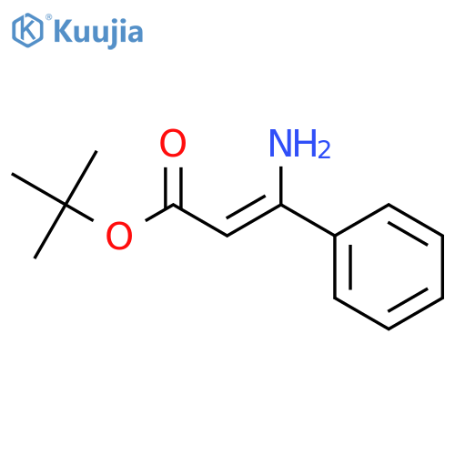 2-Propenoic acid, 3-amino-3-phenyl-, 1,1-dimethylethyl ester structure