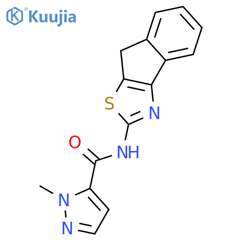N-{8H-indeno1,2-d1,3thiazol-2-yl}-1-methyl-1H-pyrazole-5-carboxamide structure