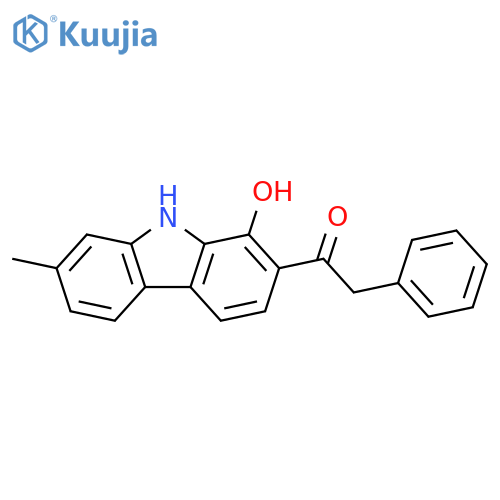 Ethanone, 1-(1-hydroxy-7-methyl-9H-carbazol-2-yl)-2-phenyl- structure