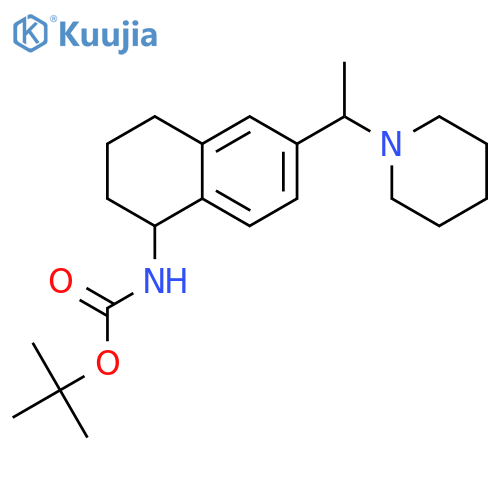 Carbamic acid,[(1R)-1,2,3,4-tetrahydro-6-[1-(1-piperidinyl)ethyl]-1-naphthalenyl]-,1,1-dimethylethyl ester structure