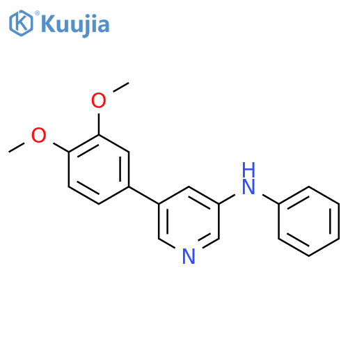 3-Pyridinamine, 5-(3,4-dimethoxyphenyl)-N-phenyl- structure