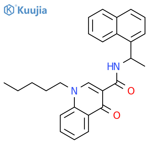 3-Quinolinecarboxamide,1,4-dihydro-N-[1-(1-naphthalenyl)ethyl]-4-oxo-1-pentyl- structure