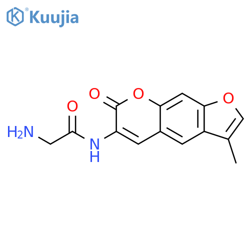 Acetamide,2-amino-N-(3-methyl-7-oxo-7H-furo[3,2-g][1]benzopyran-6-yl)- structure