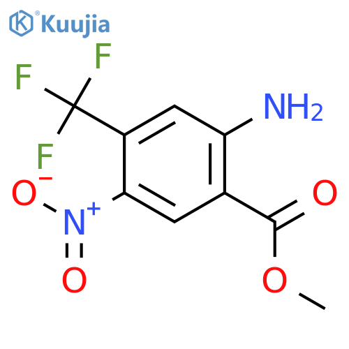 Benzoic acid, 2-amino-5-nitro-4-(trifluoromethyl)-, methyl ester structure