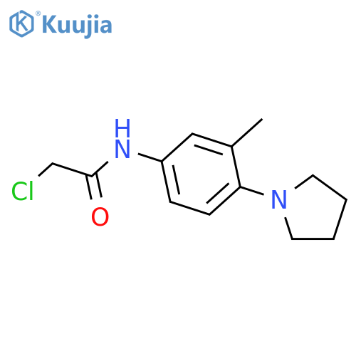2-chloro-N-3-methyl-4-(pyrrolidin-1-yl)phenylacetamide structure