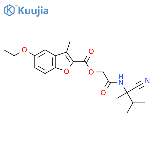 [(1-Cyano-1,2-dimethylpropyl)carbamoyl]methyl 5-ethoxy-3-methyl-1-benzofuran-2-carboxylate structure