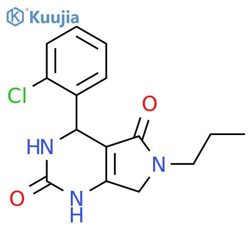 4-(2-chlorophenyl)-6-propyl-1H,2H,3H,4H,5H,6H,7H-pyrrolo3,4-dpyrimidine-2,5-dione structure