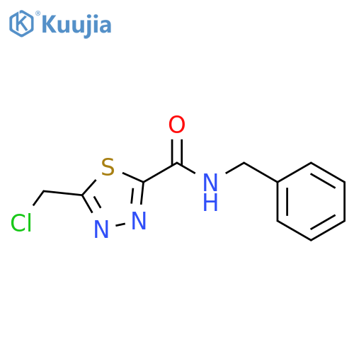 N-benzyl-5-(chloromethyl)-1,3,4-thiadiazole-2-carboxamide structure