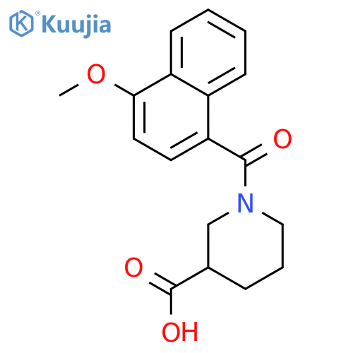 1-(4-methoxynaphthalene-1-carbonyl)piperidine-3-carboxylic acid structure