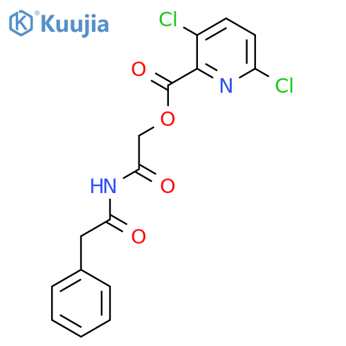 2-Oxo-2-(2-phenylacetamido)ethyl 3,6-dichloropyridine-2-carboxylate structure