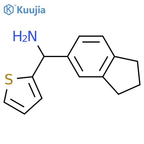 (2,3-dihydro-1H-inden-5-yl)(thiophen-2-yl)methanamine structure