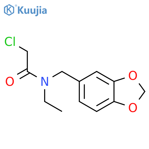 N-(2H-1,3-Benzodioxol-5-ylmethyl)-2-chloro-N-ethylacetamide structure