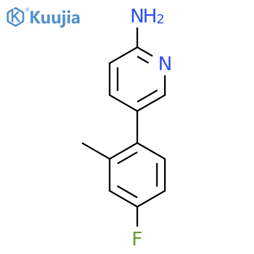 2-Pyridinamine, 5-(4-fluoro-2-methylphenyl)- structure