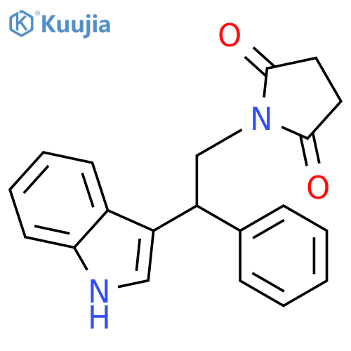 2,5-Pyrrolidinedione, 1-[2-(1H-indol-3-yl)-2-phenylethyl]- structure