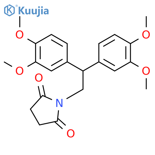 2,5-Pyrrolidinedione, 1-[2,2-bis(3,4-dimethoxyphenyl)ethyl]- structure