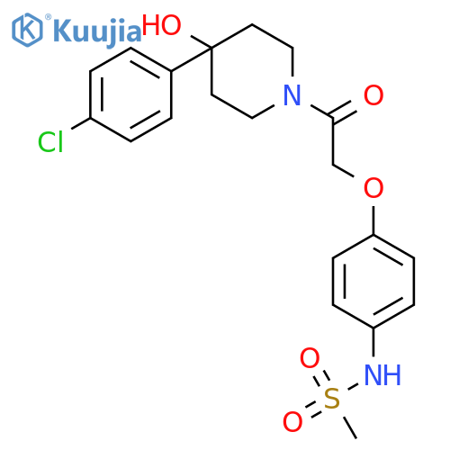 4-Piperidinol,4-(4-chlorophenyl)-1-[[4-[(methylsulfonyl)amino]phenoxy]acetyl]- structure