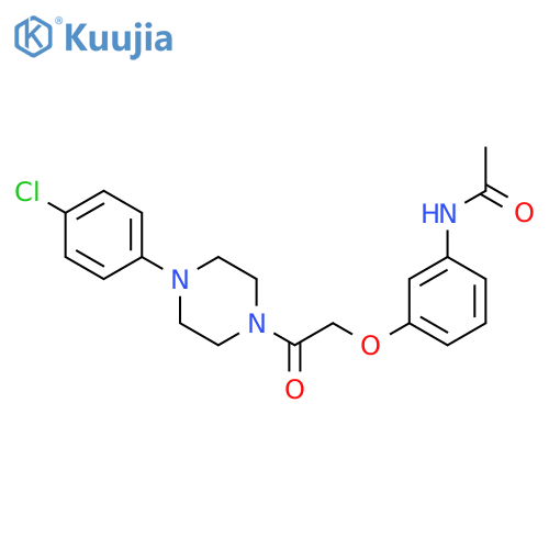 Acetamide,N-[3-[2-[4-(4-chlorophenyl)-1-piperazinyl]-2-oxoethoxy]phenyl]- structure