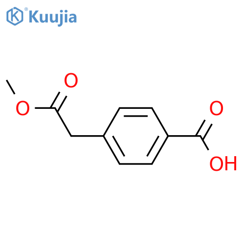 4-(2-methoxy-2-oxo-ethyl)benzoic acid structure
