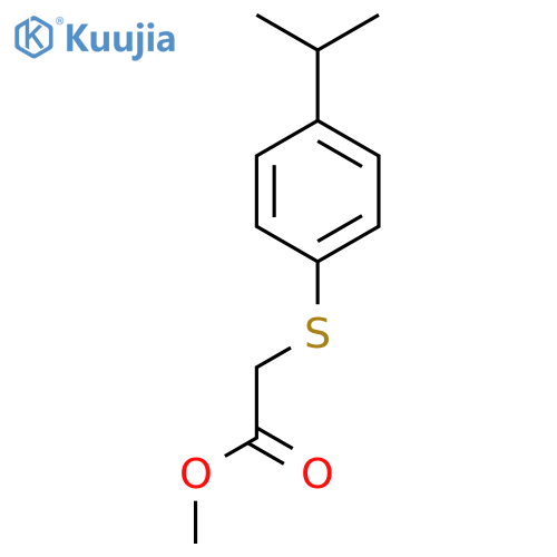 methyl 2-{4-(propan-2-yl)phenylsulfanyl}acetate structure