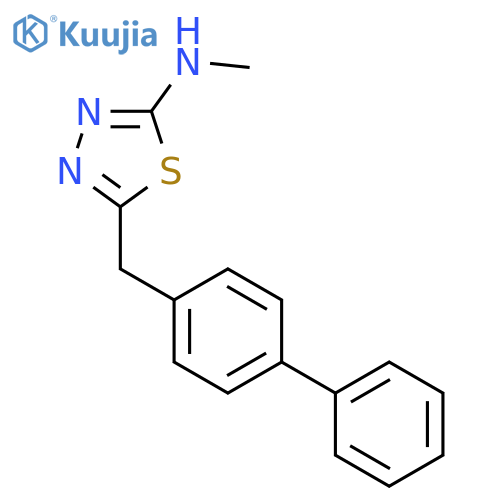 1,3,4-Thiadiazol-2-amine, 5-([1,1'-biphenyl]-4-ylmethyl)-N-methyl- structure